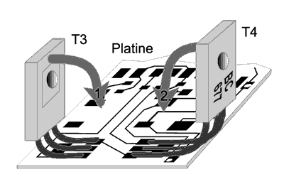 Montageskizze: M51660L auf der Platine V.6