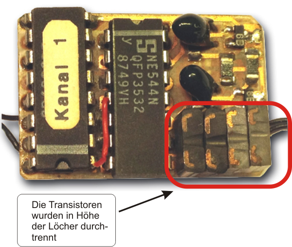 Foto des Lok-Decoders Version 3 - Seite A