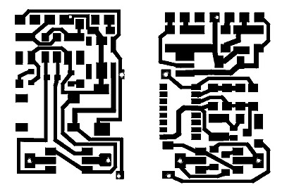 Platinen-Layout des Lok-Decoders Version 6