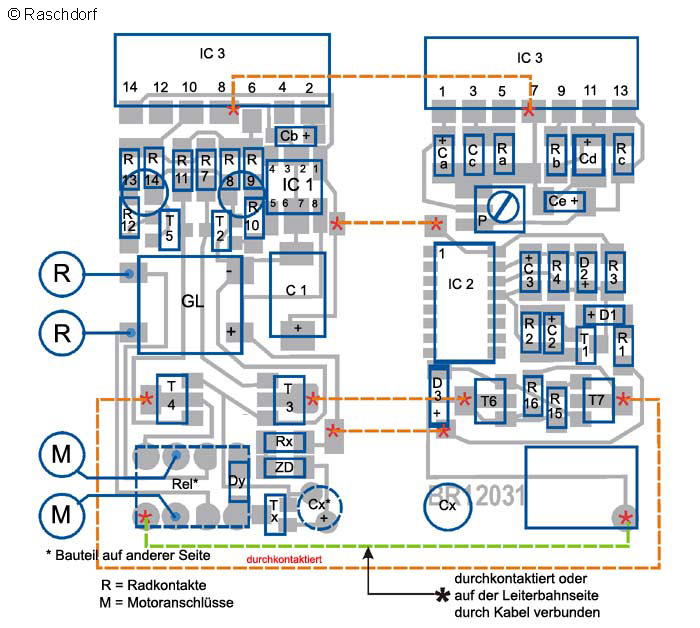 Bestückungsplan Zweisystem-Decoder